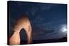 USA, Utah, Arches National Park, Delicate Arch, Night Photography, Moonlight-Catharina Lux-Stretched Canvas