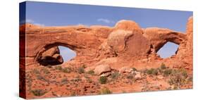 USA, Utah, Arches National Park, North and South Window-Catharina Lux-Stretched Canvas