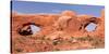 USA, Utah, Arches National Park, North and South Window-Catharina Lux-Stretched Canvas