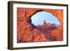 USA,Utah,Arches National Park, North window and Turrent arch-Christian Heeb-Framed Photographic Print