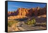 Usa, Utah, Arches National Park, the Windows Road-Alan Copson-Framed Stretched Canvas