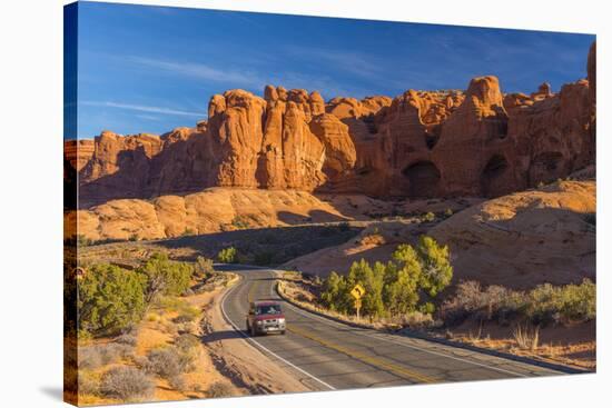 Usa, Utah, Arches National Park, the Windows Road-Alan Copson-Stretched Canvas