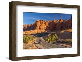 Usa, Utah, Arches National Park, the Windows Road-Alan Copson-Framed Photographic Print