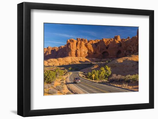 Usa, Utah, Arches National Park, the Windows Road-Alan Copson-Framed Photographic Print