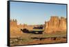 USA, Utah. Arches National Park, Three Gossips, Sheep Rock, and The Organ-Jamie & Judy Wild-Framed Stretched Canvas