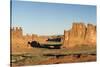 USA, Utah. Arches National Park, Three Gossips, Sheep Rock, and The Organ-Jamie & Judy Wild-Stretched Canvas