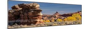 USA, Utah. Autumn panoramic, Needles District of Canyonlands National Park.-Judith Zimmerman-Mounted Photographic Print