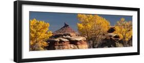 USA, Utah. Autumn panoramic, Needles District of Canyonlands National Park.-Judith Zimmerman-Framed Photographic Print