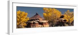 USA, Utah. Autumn panoramic, Needles District of Canyonlands National Park.-Judith Zimmerman-Framed Photographic Print