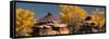 USA, Utah. Autumn panoramic, Needles District of Canyonlands National Park.-Judith Zimmerman-Framed Stretched Canvas