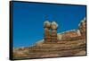 USA, Utah. Bluff, Twin Rocks-Bernard Friel-Framed Stretched Canvas