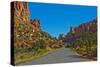 USA, Utah, Boulder. Burr Trail Road views in Long Canyon-Bernard Friel-Stretched Canvas