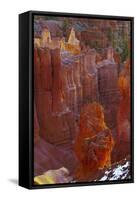 USA, Utah, Bryce Canyon National Park. Close-up of Hoodoos-Jay O'brien-Framed Stretched Canvas