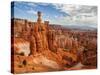 USA, Utah, Bryce Canyon National Park. Thor's Hammer Rises Above Other Hoodoos-Ann Collins-Stretched Canvas