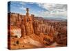 USA, Utah, Bryce Canyon National Park. Thor's Hammer Rises Above Other Hoodoos-Ann Collins-Stretched Canvas