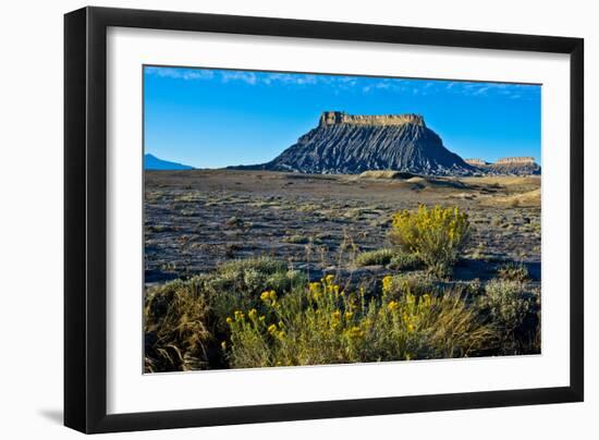 USA, Utah, Caineville, Factory Butte from Coal Mine Road-Bernard Friel-Framed Photographic Print