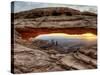 USA, Utah, Canyonlands National Park, Mesa Arch at Sunrise-Mark Sykes-Stretched Canvas