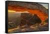 USA, Utah, Canyonlands National Park. Mesa Arch at sunrise.-Jaynes Gallery-Framed Stretched Canvas