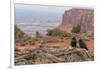 USA, Utah, Canyonlands National Park. Pair of Ravens on Log-Cathy & Gordon Illg-Framed Photographic Print