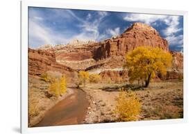 USA, Utah, Capitol Reef. Creek and Autumn Landscape-Jaynes Gallery-Framed Photographic Print