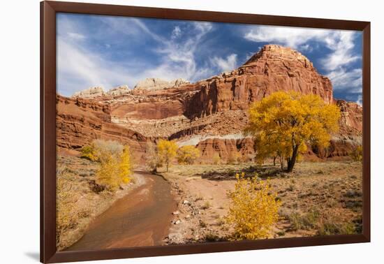 USA, Utah, Capitol Reef. Creek and Autumn Landscape-Jaynes Gallery-Framed Photographic Print