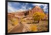 USA, Utah, Capitol Reef. Creek and Autumn Landscape-Jaynes Gallery-Framed Photographic Print