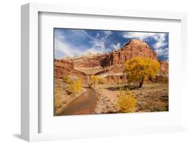 USA, Utah, Capitol Reef. Creek and Autumn Landscape-Jaynes Gallery-Framed Photographic Print