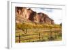 USA, Utah, Capitol Reef, Fruit Orchard with Waterpocket Fold-Jamie & Judy Wild-Framed Photographic Print
