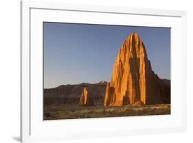 USA, Utah, Capitol Reef National Park, Cathedral Valley, Temple of the Sun and Temple of the Moon-Charles Gurche-Framed Photographic Print