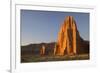 USA, Utah, Capitol Reef National Park, Cathedral Valley, Temple of the Sun and Temple of the Moon-Charles Gurche-Framed Photographic Print