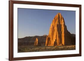 USA, Utah, Capitol Reef National Park, Cathedral Valley, Temple of the Sun and Temple of the Moon-Charles Gurche-Framed Photographic Print