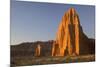 USA, Utah, Capitol Reef National Park, Cathedral Valley, Temple of the Sun and Temple of the Moon-Charles Gurche-Mounted Photographic Print