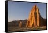 USA, Utah, Capitol Reef National Park, Cathedral Valley, Temple of the Sun and Temple of the Moon-Charles Gurche-Framed Stretched Canvas