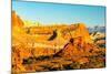 USA, Utah, Capitol Reef National Park. Eroded rock formations and mountain.-Jaynes Gallery-Mounted Photographic Print