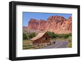 USA, Utah, Capitol Reef National Park, Historical Place Fruita, Barn-Catharina Lux-Framed Photographic Print