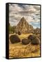 USA, Utah, Capitol Reef National Park. Pectols Pyramid in autumn.-Jaynes Gallery-Framed Stretched Canvas