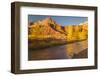 USA, Utah, Capitol Reef NP. The Castle formation and Fremont River.-Jaynes Gallery-Framed Photographic Print