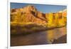 USA, Utah, Capitol Reef NP. The Castle formation and Fremont River.-Jaynes Gallery-Framed Photographic Print