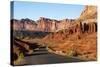 USA, Utah, Capitol Reef, Scenic Drive with Waterpocket Fold-Jamie & Judy Wild-Stretched Canvas