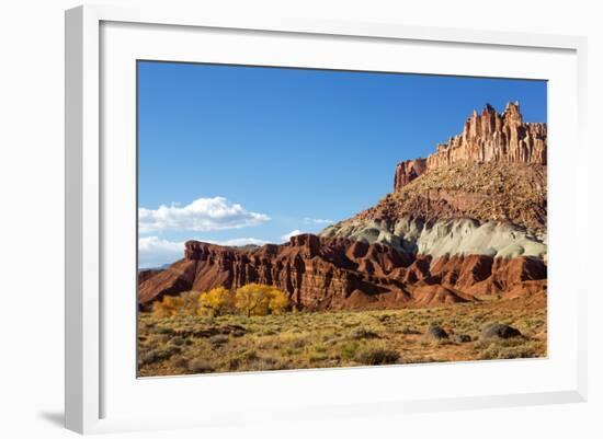 USA, Utah, Capitol Reef, Scenic Drive with Waterpocket Fold-Jamie & Judy Wild-Framed Photographic Print