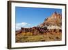 USA, Utah, Capitol Reef, Scenic Drive with Waterpocket Fold-Jamie & Judy Wild-Framed Photographic Print