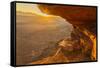 USA, Utah, Dead Horse Point State Park. Sunrise on rock formations.-Jaynes Gallery-Framed Stretched Canvas