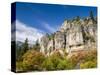 USA, Utah. Fall color with aspens along Logan Canyon.-Julie Eggers-Stretched Canvas