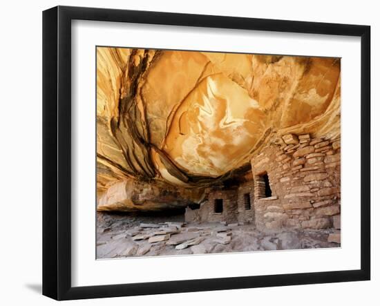 USA, Utah, Fallen Roof Ruin Cliff Dwelling-Mark Sykes-Framed Photographic Print