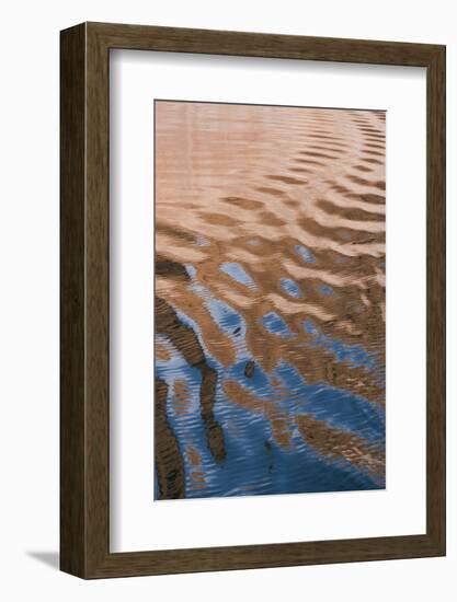 USA, Utah, Glen Canyon National Recreation Area. Abstract design of canyon wall and sky reflections-Judith Zimmerman-Framed Photographic Print