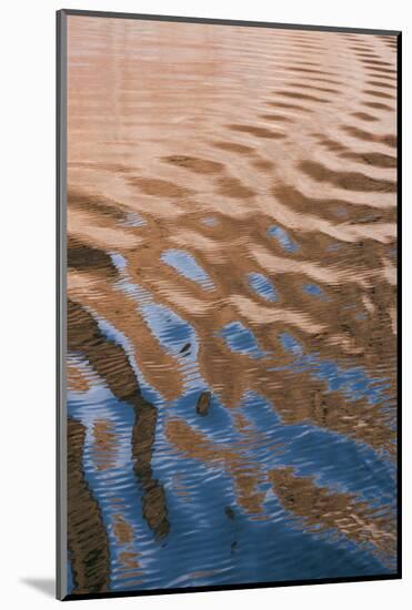 USA, Utah, Glen Canyon National Recreation Area. Abstract design of canyon wall and sky reflections-Judith Zimmerman-Mounted Photographic Print