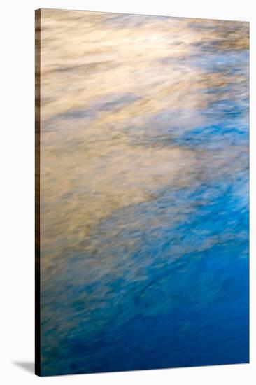 USA, Utah, Glen Canyon National Recreation Area. Abstract design of canyon wall and sky reflections-Judith Zimmerman-Stretched Canvas