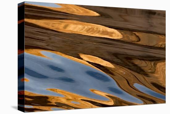 USA, Utah, Glen Canyon National Recreation Area. Abstract design of canyon wall and sky reflections-Judith Zimmerman-Stretched Canvas