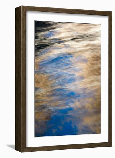 USA, Utah, Glen Canyon National Recreation Area. Abstract design of canyon wall and sky reflections-Judith Zimmerman-Framed Photographic Print