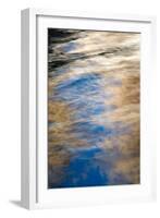 USA, Utah, Glen Canyon National Recreation Area. Abstract design of canyon wall and sky reflections-Judith Zimmerman-Framed Photographic Print